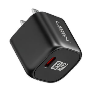 LOGIN 20W GaN USB-C Fast Charger | PD 3.0 Type-C Wall Charger | Compact Fast Charging Adapter (Black)
